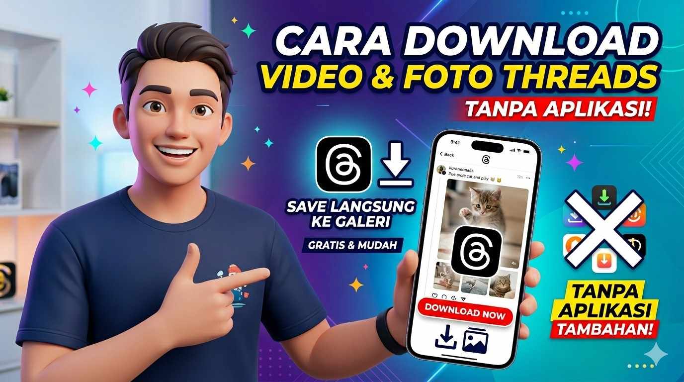 Cara Download Video dan Foto Threads Tanpa Aplikasi